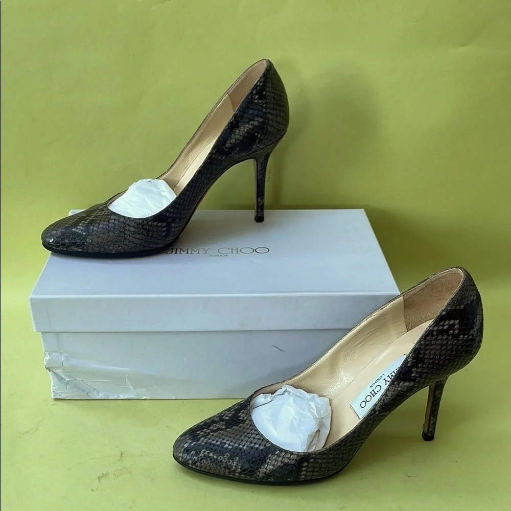 Jimmy Choo Black High Heel Stilettos In Original Box - Picture 4 of 16